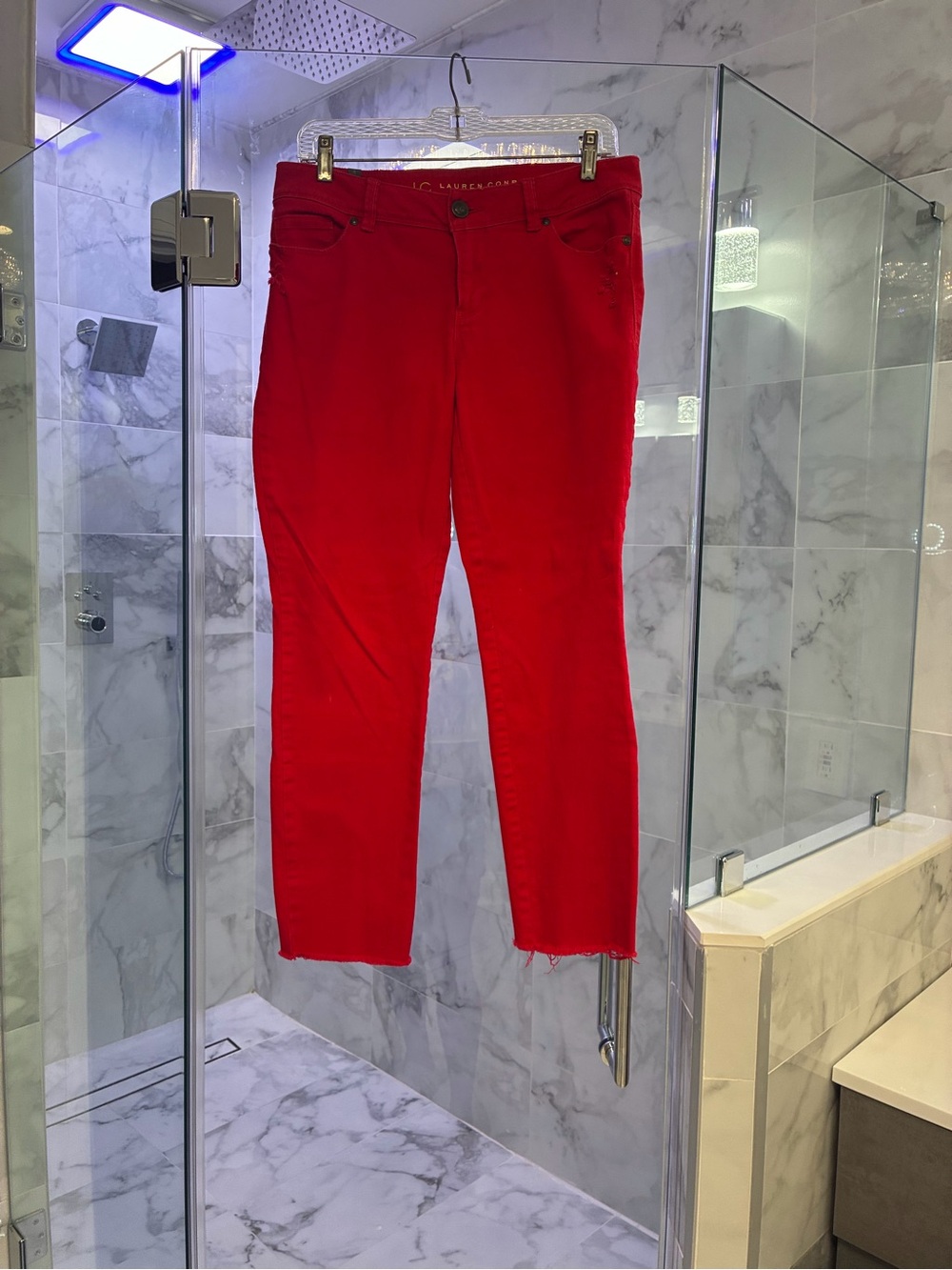 LC Lauren Conrad Red Ankle Slim Jeans